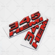 2x For C*hallenger 345 HEMI Emblems Fender Badges Symbol Nameplate Sticker Decal