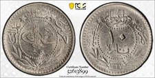 AH 1327 Year 5 (1913) Turkey 10 Para PCGS MS62 Lot#G898 Solo Top Graded! KM#760