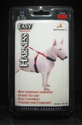 Sporn Easy Training Adjustable Dog Harness with Pull Control Medium Red