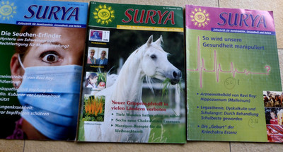 3 x Surya Nr. 10 / Nr. 13 u. Nr. 24  Heft Ravi Roy Zeitschrift Homöopathie SURYA