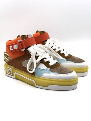 NEW Christian Louboutin Astroloubi Mid Flat Sneakers Spike EU 42.5 US 9.5