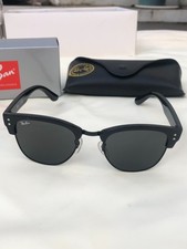 Ray-Ban 0504 Clubmaster Sunglasses, classic style, black frame, grey lenses, 51m