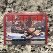 Fleer 2014-15 Ultra Red Light Views RLV-4 Senators vs. Canucks Eddie Lack