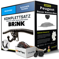 Für PEUGEOT Boxer Kasten/Bus 250 Anhängerkupplung abnehmbar +eSatz 13pol uni 24-