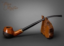 Mr. Brog WOODEN TOBACCO SMOKING PIPE 114 Constance Rustic Churchwarden Briar Box