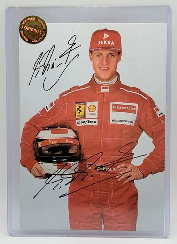 Formula 1 Michael Schumacher 7X World Champion signed FERRARI ROOKIE CARD 1996