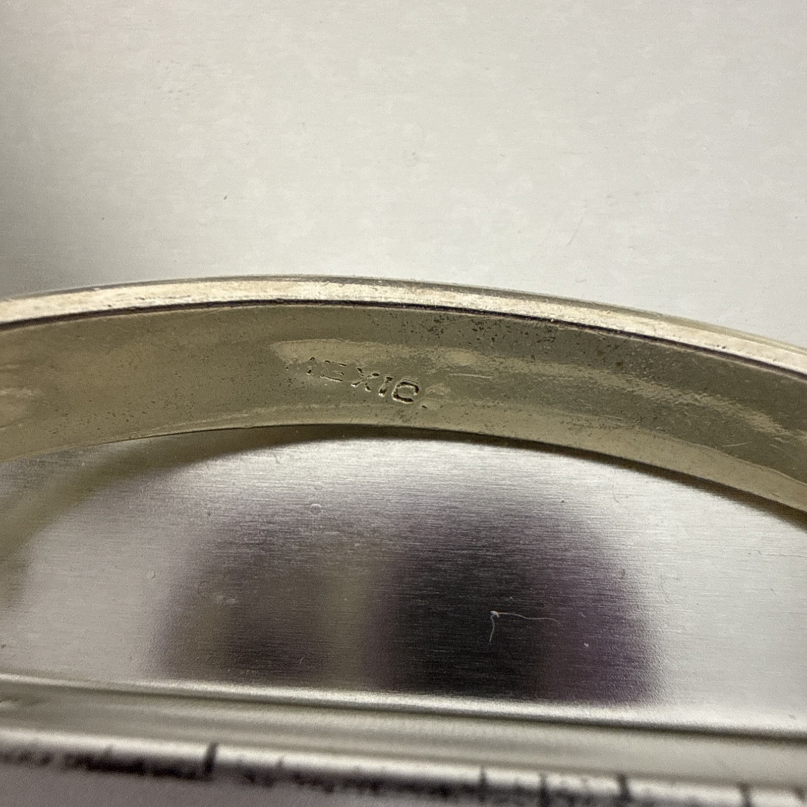 Mexico 925 Solid Silver hinged bangle bracelet-gr… - image 5