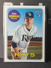 Ryan Yarbrough 2018 Topps Heritage Rookie Card #543. rookie card picture