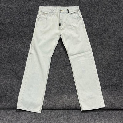 LRG Jeans Mens 33x31.5 Light Wash Straight Leg Skate Streetwear Denim Pants Y2K