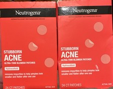 Neutrogena Stubborn Acne Ultra-Thin Blemish Patches-24 Count New 2 Set