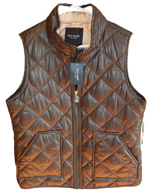 Kate Spade New York Dark Olive (309) size Large quited puffer vest KSVK23768L-MA