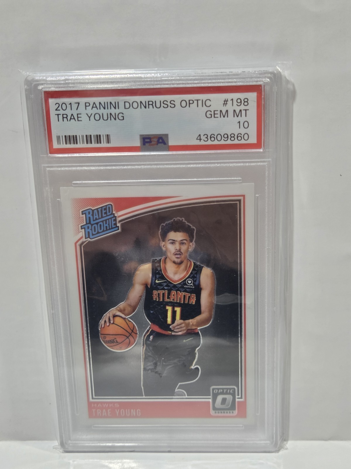 2017 Donruss Optic Trae Young PSA 10 Gem Mint #198 view 1