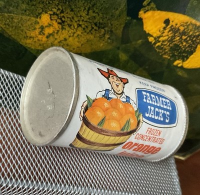 Vtg Farmer Jack's Detroit Grocery Store - Orange Juice Tin 6 oz