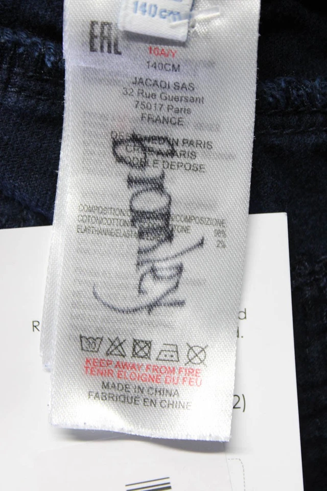 Pantalón Jacadi Niñas Cierre Botón Pierna Recta Azul Marino Talla 10 Foto 4 de 4