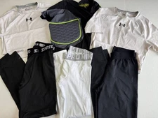 LOT 6 Base Layer Heat Gear Football Compression Pants Shirt Youth XL Adult Small