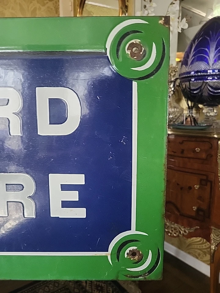 Ancienne Plaque De Rue Émaillée Paris Boulevard De La Gare L 80 X 35 CM - Photo 4/4