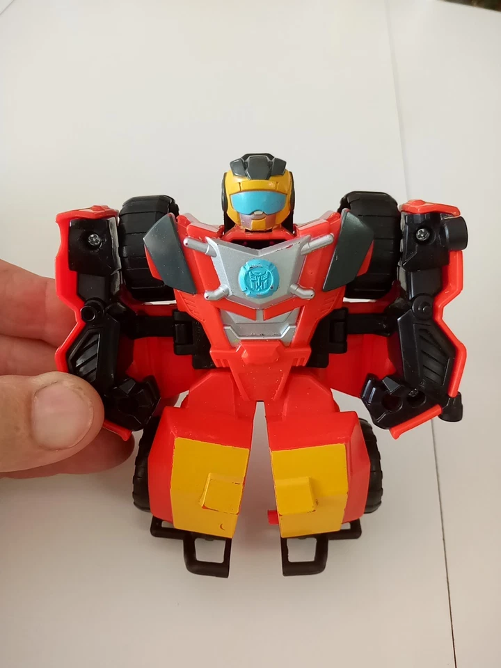 Playskool Heroes Transformers Rescue Bots Flip Racers Set of 4 Optimus Prime Etc - Image 4 of 4