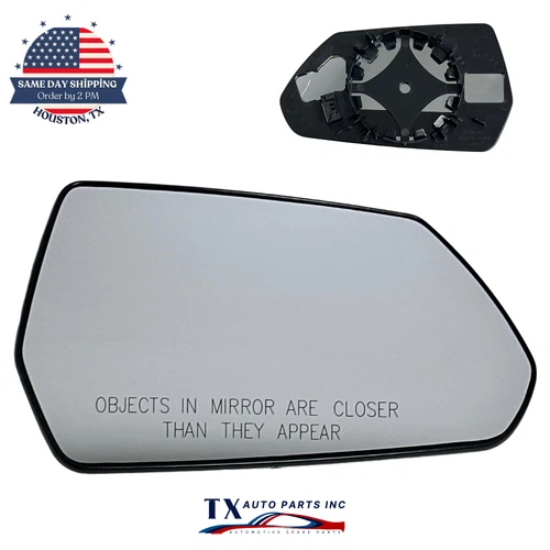 For 2015-19 CHEVROLET CAMARO Passenger Side Mirror Glass Non-Heated with Backing