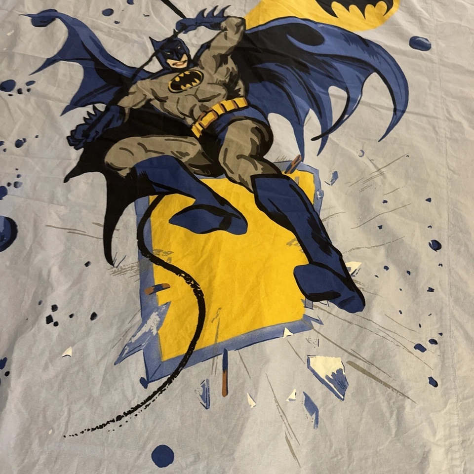 Funda nórdica Pottery Barn Kids Batman superhéroe DC Comics azul reina completa #N75 Foto 2 de 4