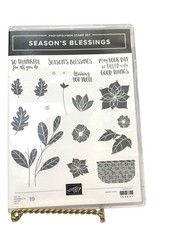 Seasons Blessings Stampin Up Stamp Set Christmas Holiday Sentiments Retired