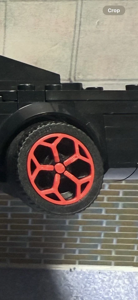 Llantas personalizadas 4 piezas rojas y negras impresas en 3D PLA para LEGO Speed Champions Foto 2 de 4