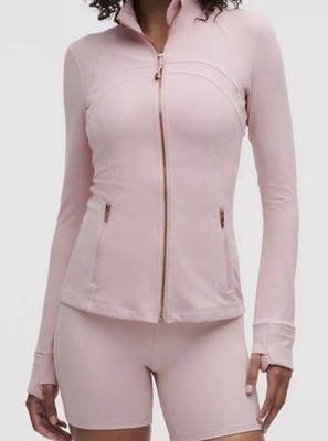 LULULEMON Define Cropped Jacket Nulu Pink Haze With Rose Gold Zipper & Accents
