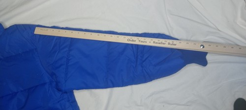 Vintage Union 76 Puffer Jacket Large USA Made Unitog Blue Workwear Coat - Picture 11 of 12