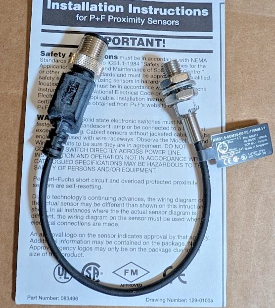 Pepperl+Fuchs NNMB1.5-8GM35-E0-FE-150MM-V1 Inductive Proximity Sensor(New) - Image 3 of 4