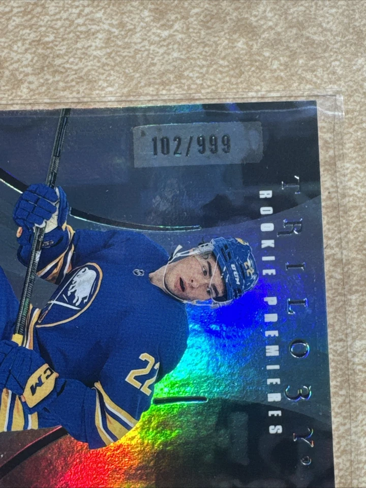 2022-23 Upper Deck Trilogy Jack Quinn Rookie Premieres 102/999 Sabres #142 - Image 2 of 3