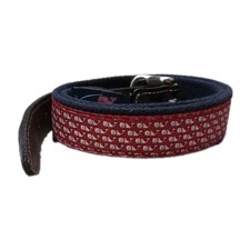VINEYARD VINES Leather Navy RED WHITE Whales Canvas Club Mens Belt Size 30