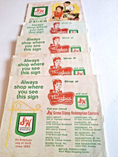 Thorofare Supermarket S &H Green Stamps Saver Books With Vintage 60s Stamps