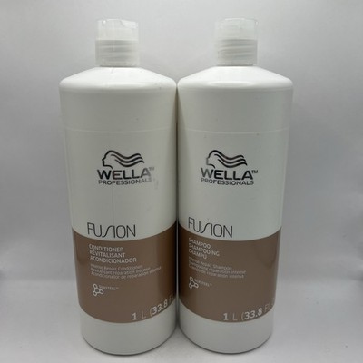 (2 PACK) Wella Fusion Intense Repair Shampoo and Conditioner Duo, 33.8 oz