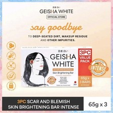 2X Box  Geisha White Scar and Blemish Skin Brightening Bar  65g X3 each Box