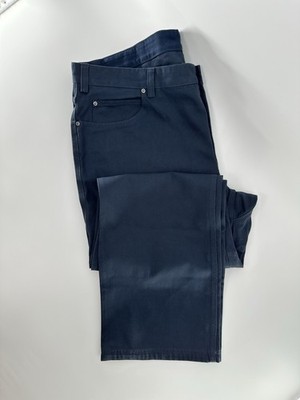 Duluth Trading Co Fire Hose Men s Blue Canvas Workwear Pants 46x34 Big & Tall