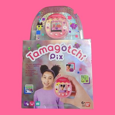 Bandai Tamagotchi Pix Pink Interactive Virtual Pet New In Damaged Package 