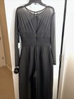 Laundry By Shelli Segal Jumpsuit Women’s 2 Black Sheer Sleeves/Back Wide Leg NWT — photo 6
