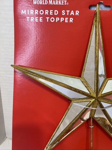 World Market Mirrored Star Tree Topper Holiday/Christmas Decor Brand New - Picture 3 of 13