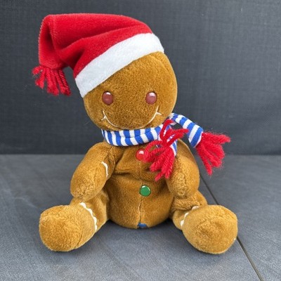 Fiesta Bean Bag Ginger Bread Man 7'' Plush Stuffed Animal Toy Christmas Ornament