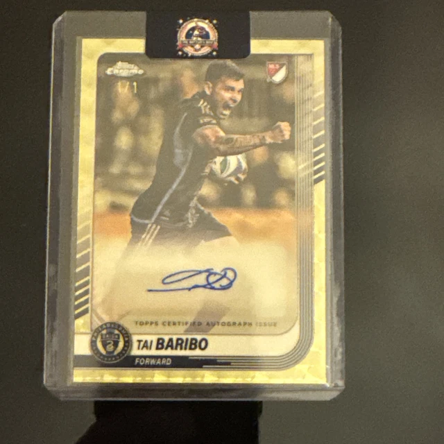 TAI BARIBO 2025 TOPPS CHROME MLS SUPERFRACTOR 1/1 AUTO PHILADELPHIA UNION