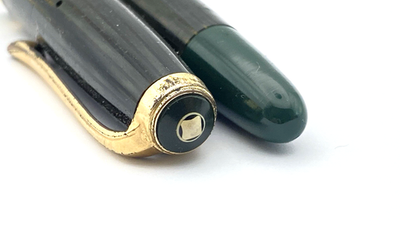 VINTAGE FABER CASTELL OSMIA 882 FOUNTAIN PEN IN GREEN STRIPES FOR