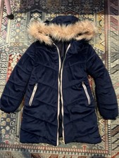 Navy Blue Girls Winter Coat Bear Ears 9-10 Years ￼