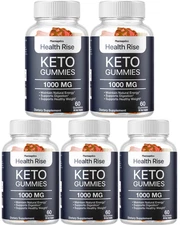 Health Rise Keto Gummies, Advanced Healthy Weight Loss Support - 5 Bottles