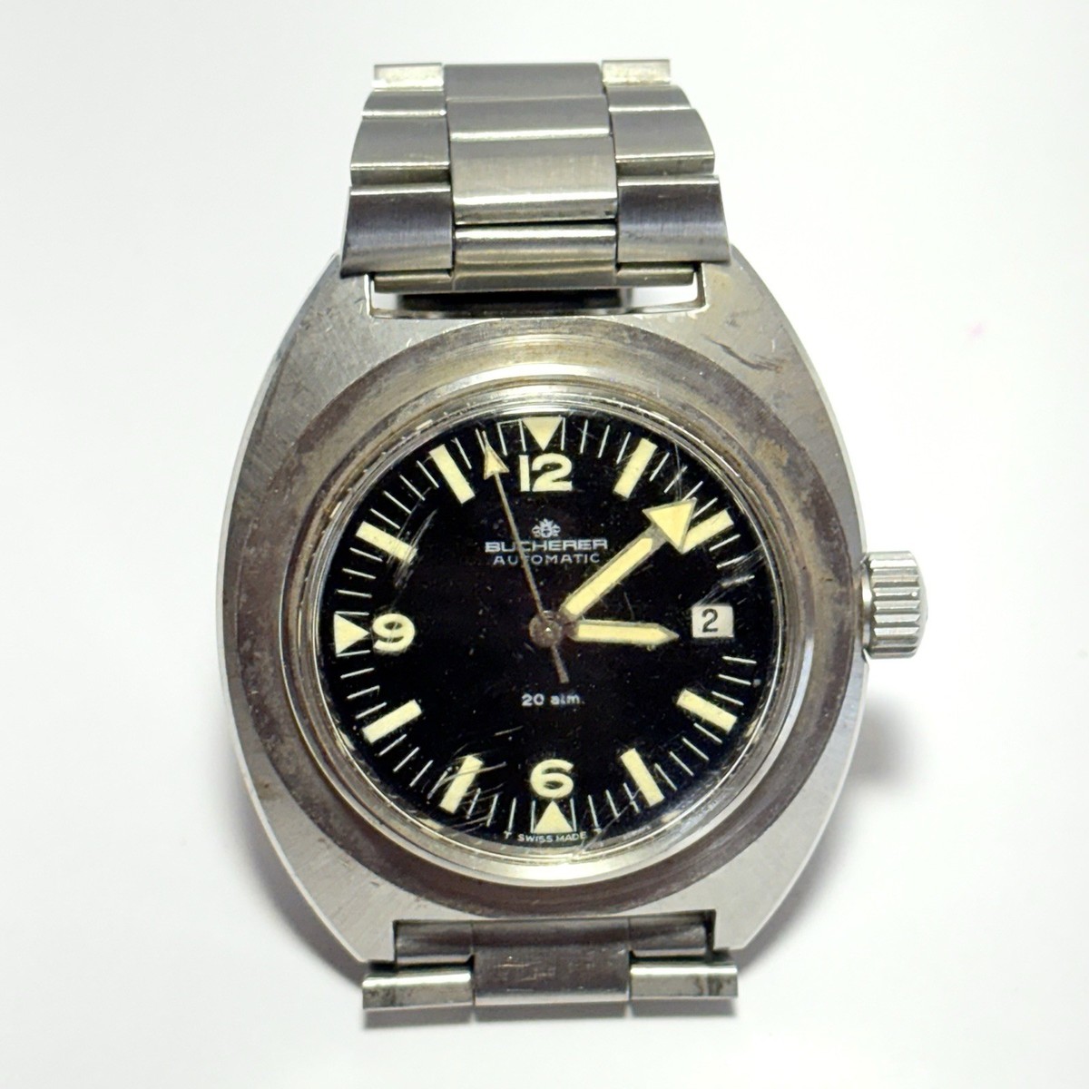 Bucherer Diver 6992 Stainless Steel 40mm Date 20ATM Automatic