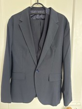 ASOS 3 Piece Slim Navy Suit - worn once - 38 short, 40 regular, 32 inch waist