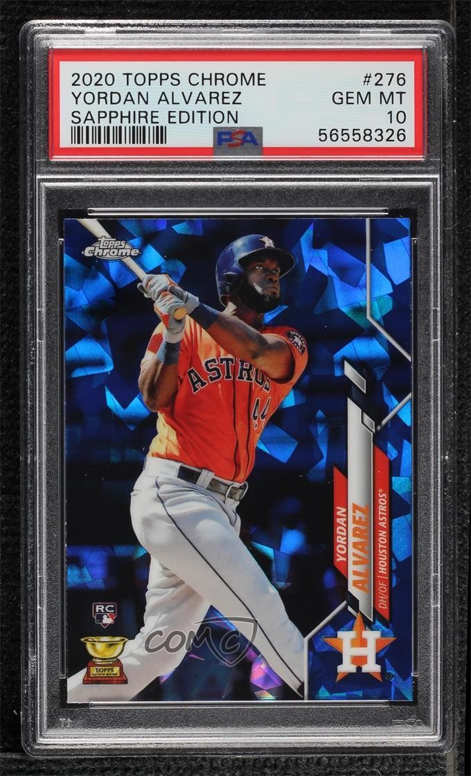 2020 Topps Chrome Sapphire Edition Yordan Alvarez #276 PSA 10 GEM MT Rookie RC