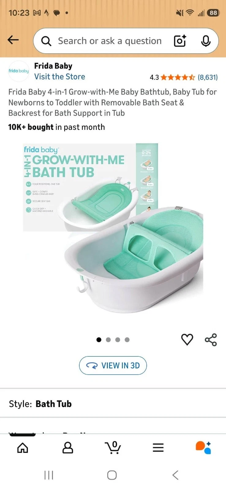 Grow-with-Me Baby Tub for Newborns to Toddlers