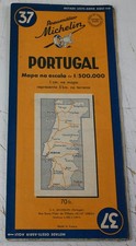 Carte Michelin n°37 Portugal 1950 édition portugaise