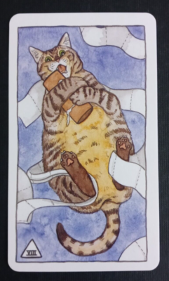 2019 Cat Tarot Card By Megan Lynn Kott 8 Of Swords | eBay