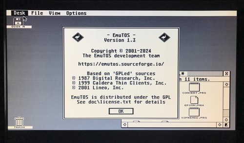 EmuTOS v1.4 Atari 520ST, 1040ST/STF, Mega 2, Mega 4 - Zdjęcie 11 z 30