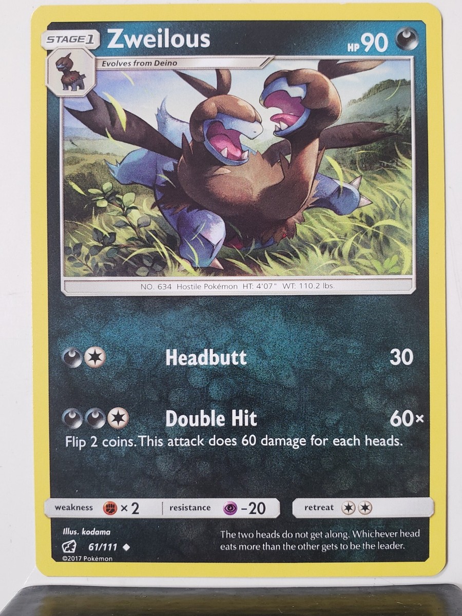 Zweilous 61/111 - Crimson Invasion Sun Moon Pokemon Card $2 Flat